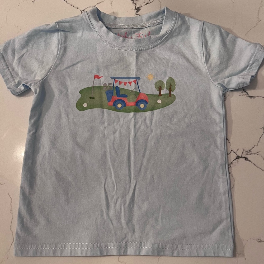 Stitchy Fish Golf Cart Tee - Powder Blue